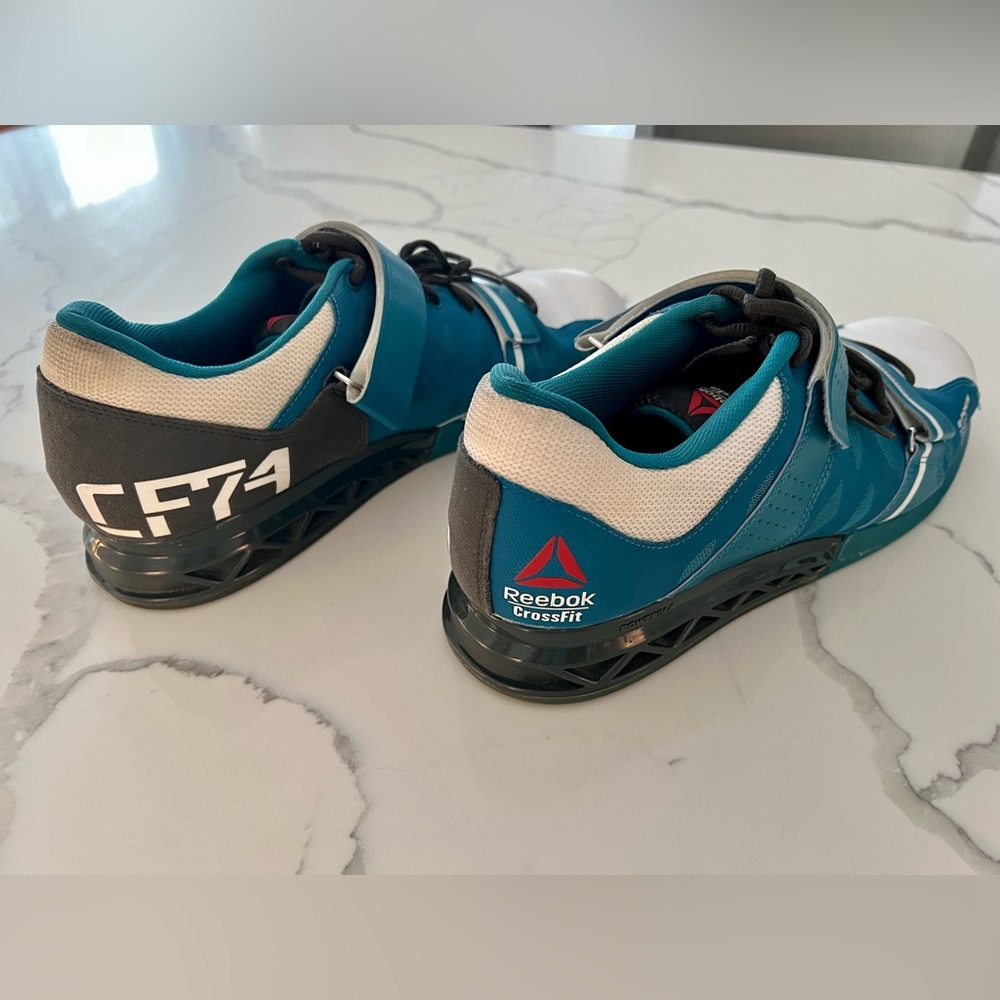 GUC Reebok Lifter Plus CF74 U-Form CrossFit Lifting Shoes, Teal, Men’s Size 12 - Picture 8 of 10